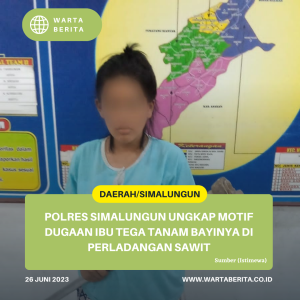 Polres Simalungun Ungkap Motif Dugaan Ibu Tega Tanam Bayinya Di Perladangan Sawit