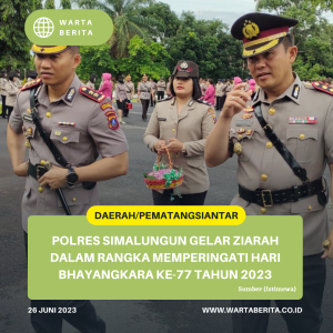 Polres Simalungun Gelar Ziarah dalam Rangka Memperingati Hari Bhayangkara ke-77 Tahun 2023