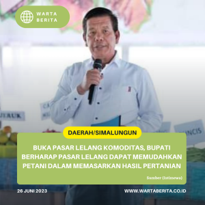Buka Pasar Lelang Komoditas, Bupati Berharap Pasar Lelang Dapat Memudahkan Petani Dalam Memasarkan Hasil Pertanian