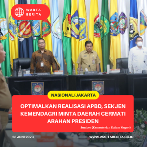 Optimalkan Realisasi APBD, Sekjen Kemendagri Minta Daerah Cermati Arahan Presiden