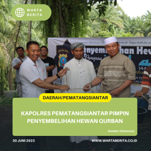 Kapolres Pematangsiantar Pimpin Penyembelihan Hewan Qurban
