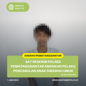 Sat Reskrim Polres Pematangsiantar Amankan Pelaku Pencabulan Anak Dibawah Umur