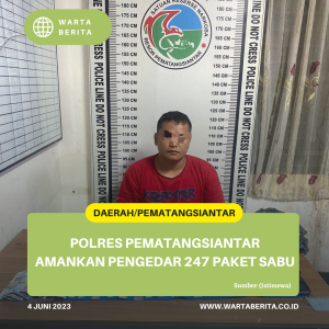 Polres Pematangsiantar Amankan Pengedar 247 Paket Sabu