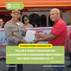 Polres Pematangsiantar Laksanakan Ajangsana Menyambut HUT Bhayangkara Ke-77