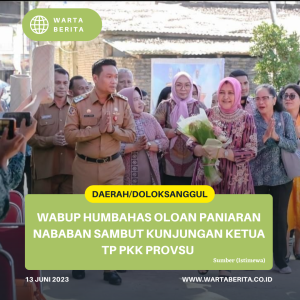 Wabup Humbahas Oloan Paniaran Nababan Sambut Kunjungan Ketua TP PKK Provsu