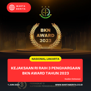 Kejaksaan RI Raih 3 Penghargaan BKN Award Tahun 2023