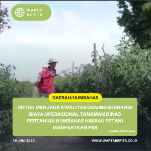 Untuk Menjaga Kualitas dan Mengurangi Biaya Operasional Tanaman Dinas Pertanian Humbahas Himbau Petani Manfaatkan PSB
