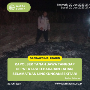 Kapolsek Tanah Jawa Tanggap Cepat Atasi Kebakaran Lahan, Selamatkan Lingkungan Sekitar!