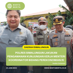 Polres Simalungun Lakukan Pengamanan Kunjungan Kerja Menteri Koordinator Bidang Perekonomian RI