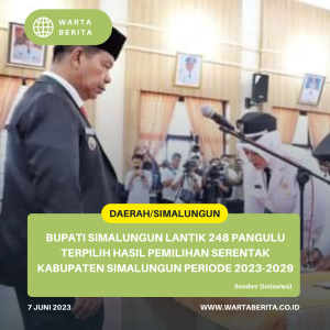 Bupati Simalungun Lantik 248 Pangulu Terpilih Hasil Pemilihan Serentak Kabupaten Simalungun Periode 2023-2029