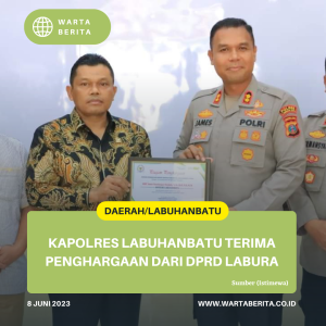 Kapolres Labuhanbatu Terima Penghargaan Dari DPRD Labura