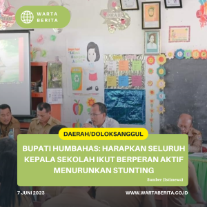 Bupati Humbahas: Harapkan Seluruh Kepala Sekolah Ikut Berperan Aktif Menurunkan Stunting
