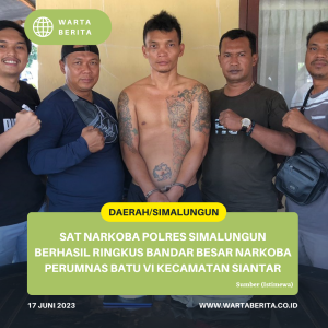 Sat Narkoba Polres Simalungun Berhasil Ringkus Bandar Besar Narkoba Perumnas Batu VI Kecamatan Siantar
