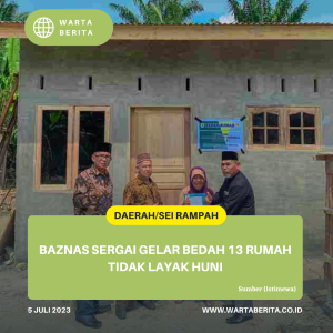 Baznas Sergai Gelar Bedah 13 Rumah Tidak Layak Huni