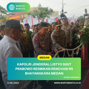 Kapolri Jenderal Listyo Sigit Prabowo Resmikan Renovasi RS Bhayangkara Medan