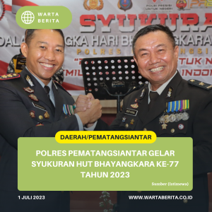 Polres Pematangsiantar Gelar Syukuran HUT Bhayangkara Ke-77 Tahun 2023