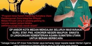 Minta Menag Evaluasi Kinerja Kakanwil Kemenagsu, Ketua GP Ansor Kirimkan Dumas Resmi
