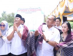 Bupati Dairi Resmikan Peletakan Batu Pertama SMPN 4 Sidikalang