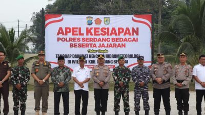 Kapolres Sergai Tinjau Kesiapsiagaan Personel Hadapi Bencana Hidrometeorologi