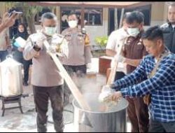 Polres Asahan Musnahkan Hampir 9 Kilogram Sabu dengan Cara Direbus