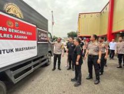 Polres Asahan Kirim Bantuan Kemanusiaan ke Tapteng dan Tapsel