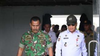 Bupati Oloan Nababan Tinjau Persiapan Yon TP 955 HS