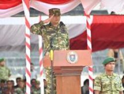 Bupati Oloan Nababan Sambut Yonif TP 955/HS