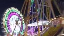 Wahana Kora-kora Terbelah di Pasar Malam Asahan, Pengunjung Histeris