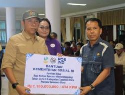 Ratusan KK Terdampak Bencana di Pemkab Taput Terima Bantuan Jadup Rp2,16 Miliar