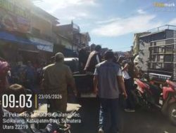 Satpol PP Dairi Gelar Penertiban PKL di Pasar Sidikalang