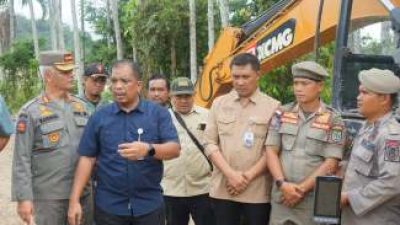 Pemprovsu Tertibkan PETI di Kotanopan, Alat Berat Disita