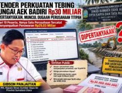 Tender Perkuatan Tebing Sungai Aek Badiri Rp30 Miliar Dipertanyakan, Muncul Dugaan Perusahaan Titipan