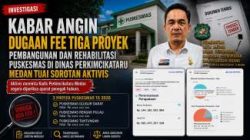 Kabar Angin Dugaan Fee Tiga Proyek Pembangunan dan Rehabilitasi Puskesmas di Dinas Perkimcikataru Medan Tuai Sorotan Aktivis