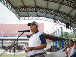 Meriahkan Hari Jadi Ke-81 Tahun Taput, Bupati JTP Hutabarat Resmi Membuka Turnamen Sepak Bola Bupati Cup 2026