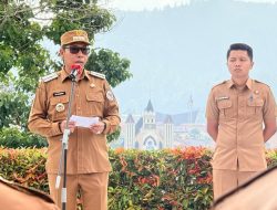 Pimpin Apel Gabungan, Bupati Taput Menekankan Perubahan Mental Kerja ASN dan Penguatan Pelayanan Publik