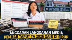 Anggaran Langganan Media Pemkab Taput TA 2026 Gaib di SiRUP